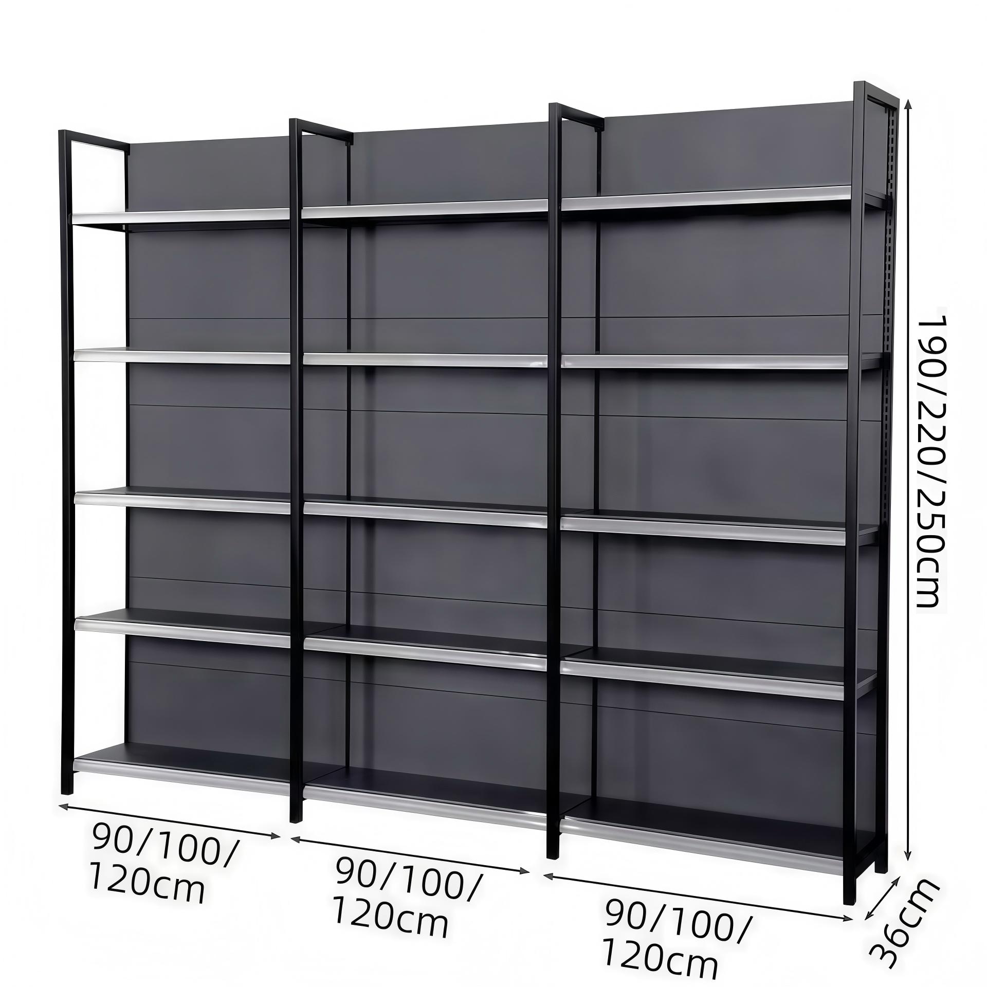 OEM Custom Steel and Wood Commercial Rack Shelving Supermarket Retail Stores Shelf Snack Double Sided Display Rack