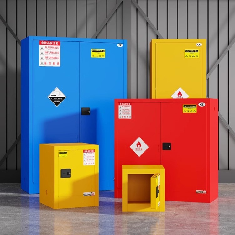 Laboratory Chemical Storage Cabinet Steel Flammable Storage Cabinet Factory Workshop Fireproof Chemical Metal Storage Cabinet