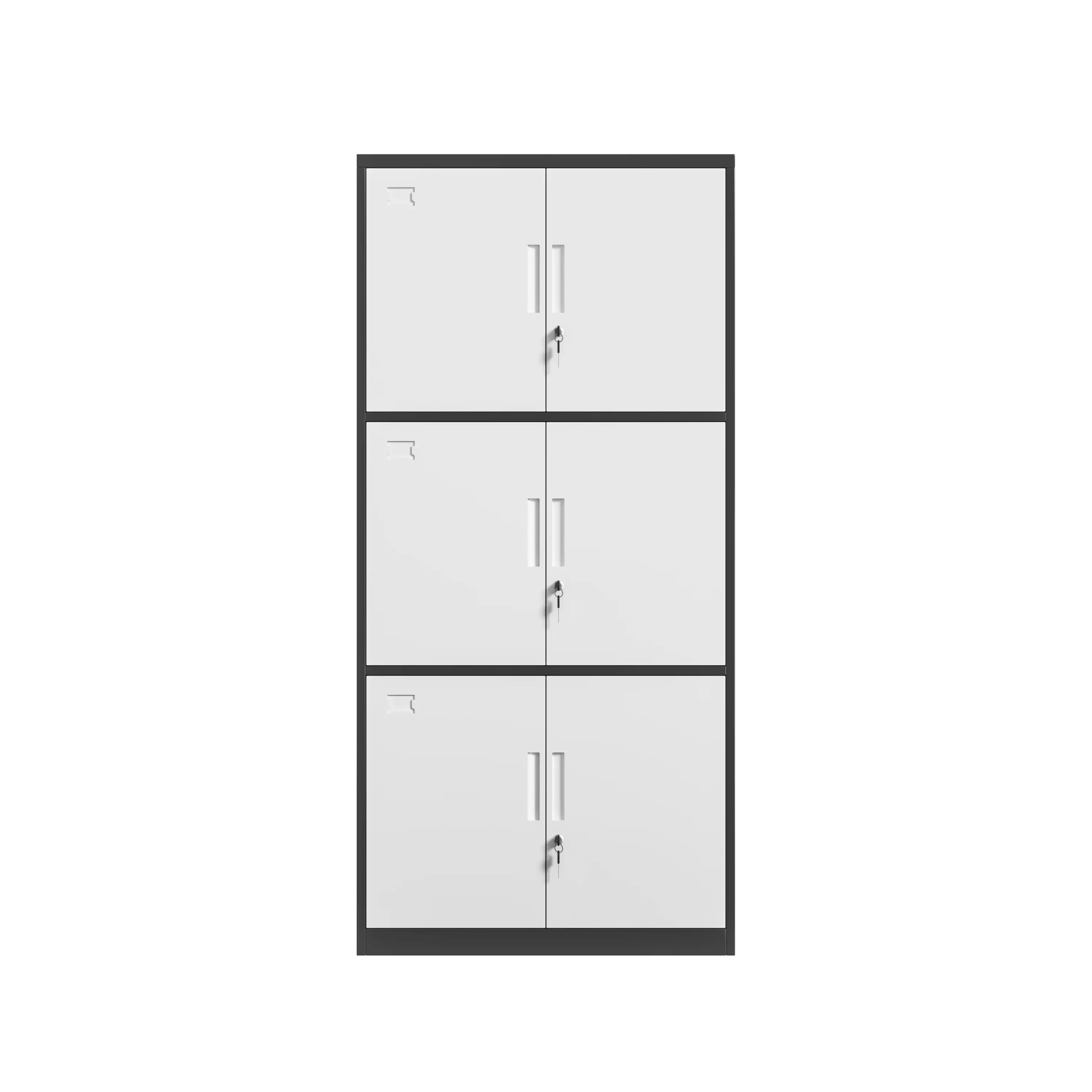 Commercial Furniture Modern Glass Door Knock Down Metal Bookcase File Storage Cabinet