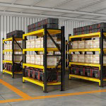 Heavy-Duty Metal Shelves 4-Layer Storage Rack Workshop Warehouse Shelves Heavy-Duty Storage Shelves Boltless Steel Shelving