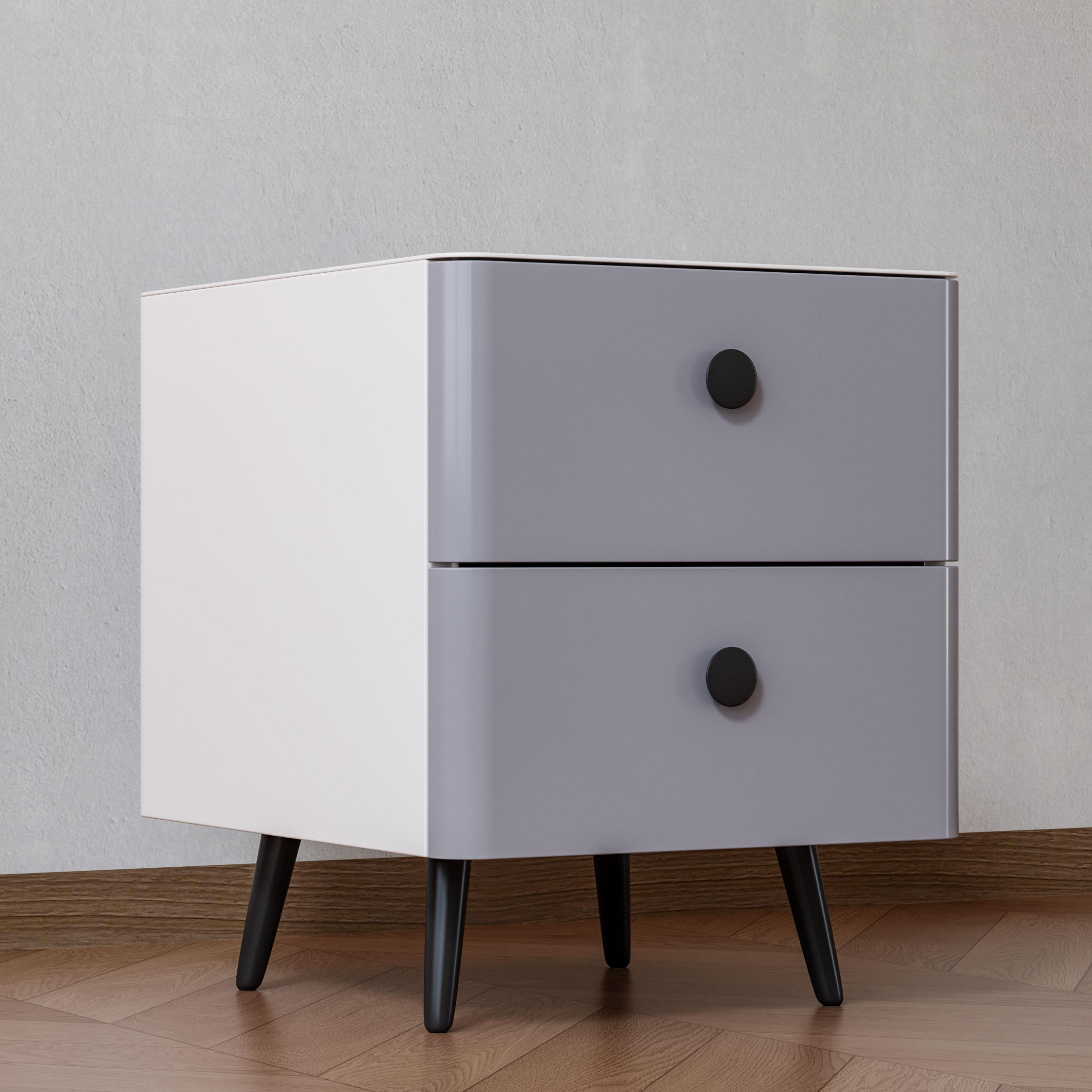 Cold-Rolled Steel Modern Filing Cabinet 2 Drawers Key Lock Adjustable Shelving Eco-Friendly Design Corrosion Protection