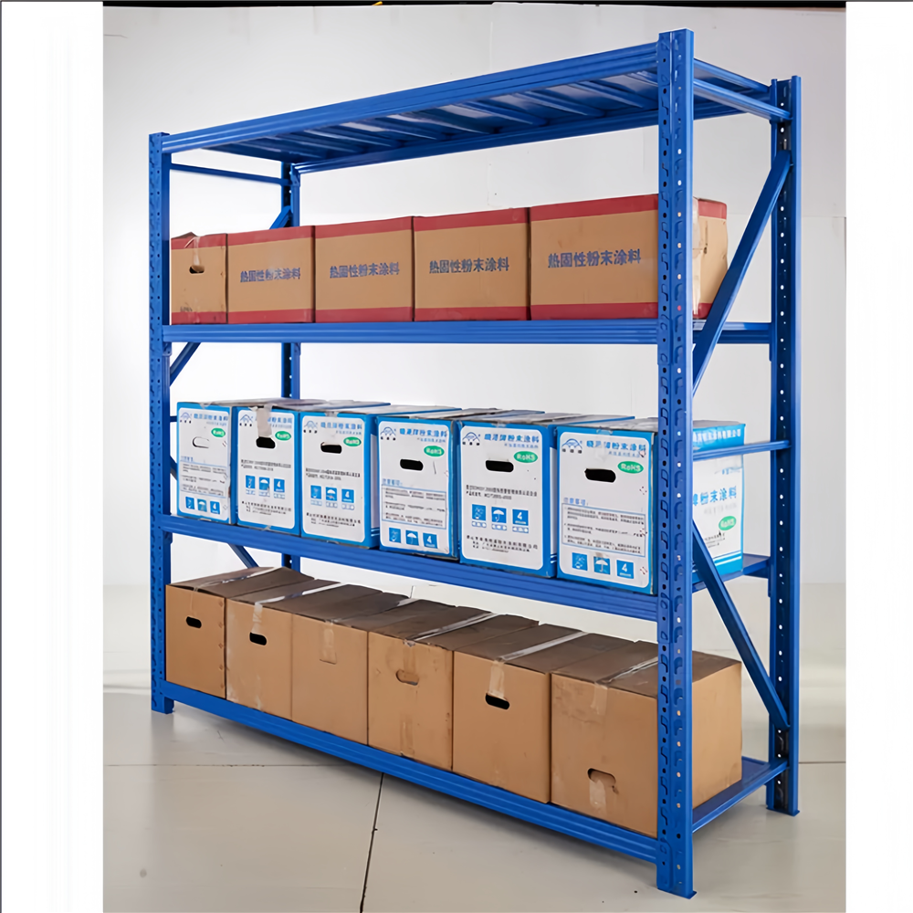 Heavy-Duty Metal Shelves 4-Layer Storage Rack Workshop Warehouse Shelves Heavy-Duty Storage Shelves Boltless Steel Shelving