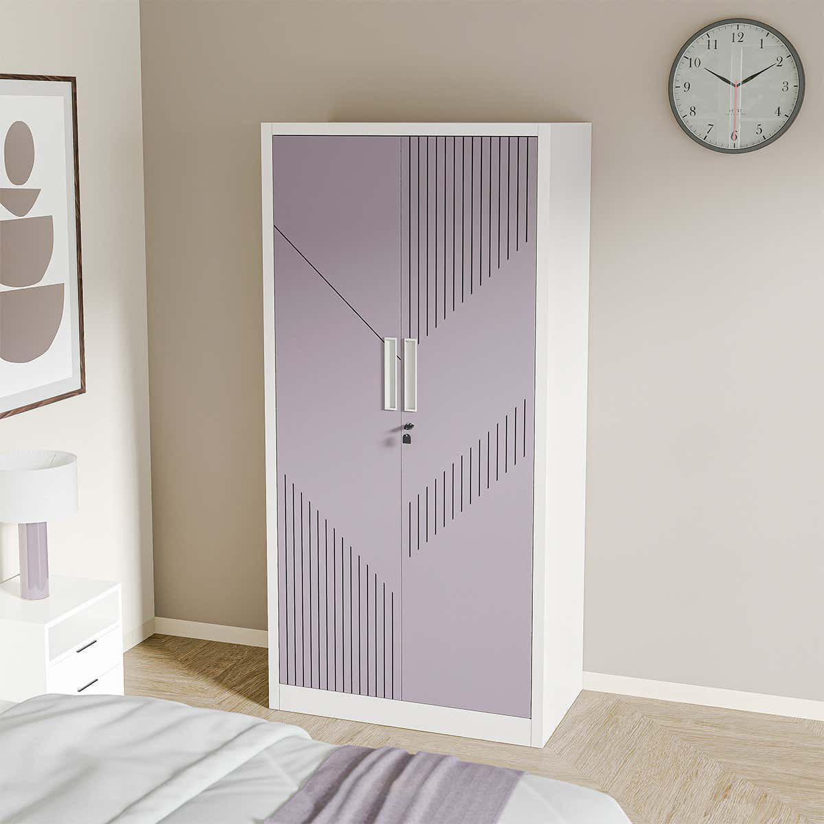 4 Door Bedroom Almari Pakaian Besi Metal Almirah Clothes Lemari Besi Steel Wardrobe Cabinet Metal Wardrobe Singapore Locker Besi