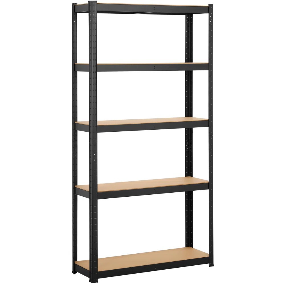 Light Duty Rack 5 Tier Garage Metal Racking  Electronic Commercial Steel Storage Shelving Boltless Shelf Home Organizer Shelving
