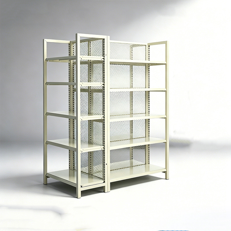 Factory Customized Metal Supermarket Shelving Snack Convenience Store & Bookstore Display Rack Steel Commercial Rack Shelving