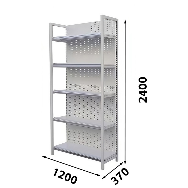 Commercial Rack Shelving Supermarket Shelves Large Supermarket Shelf Storage Shelves Shopping Mall Shelves with Enclosure Rails