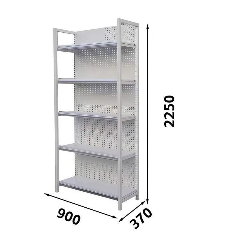 Wholesales Retail Grocery Store Metal Commercial Rack Shelving Light Duty Powder Coat Supermarket Shelving Metal Display Shelves
