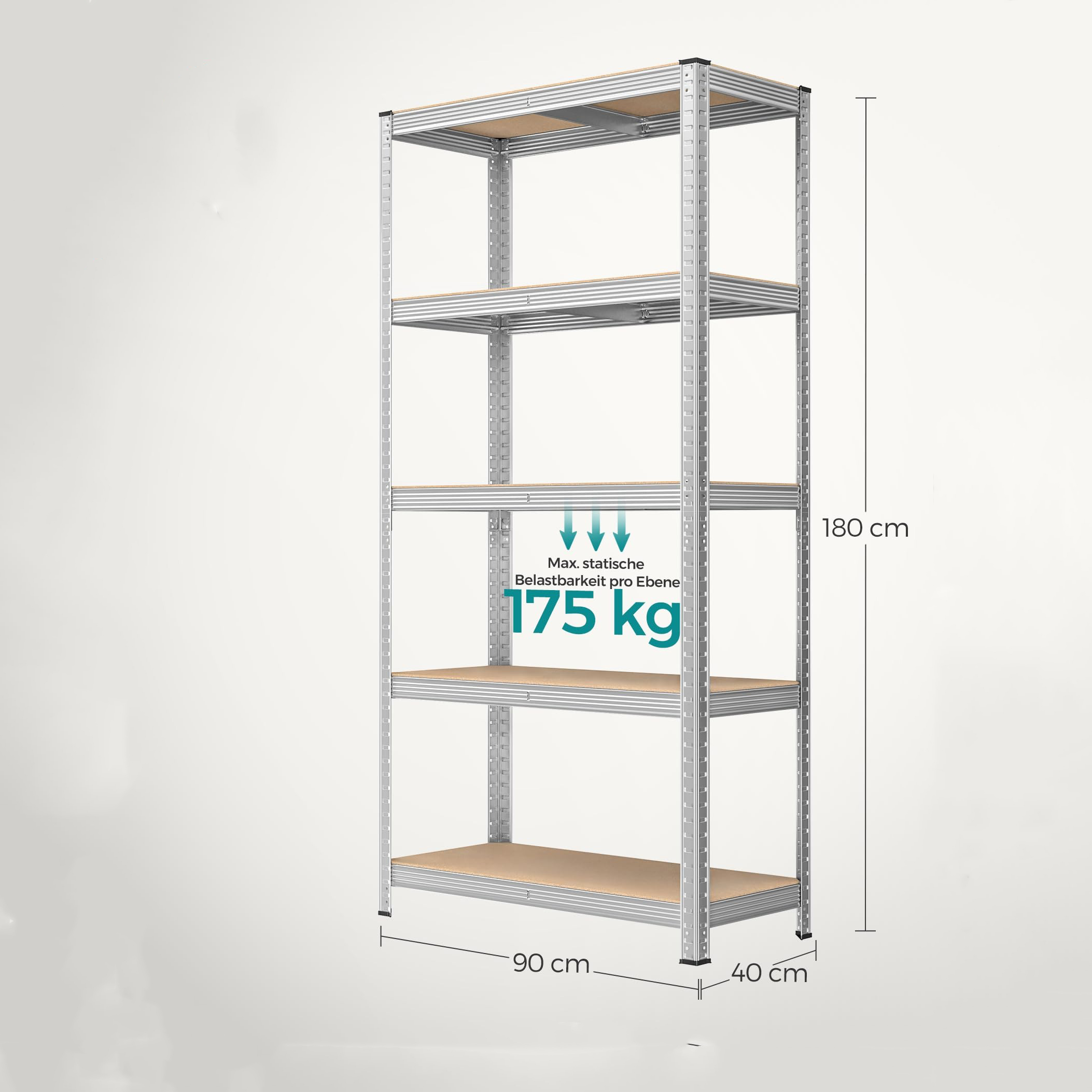 Galvanized Boltless Metal Rack 5 Layers Light Duty Shelving Boltless Steel Rack Steel MDF Shelving Steel Display Shelving