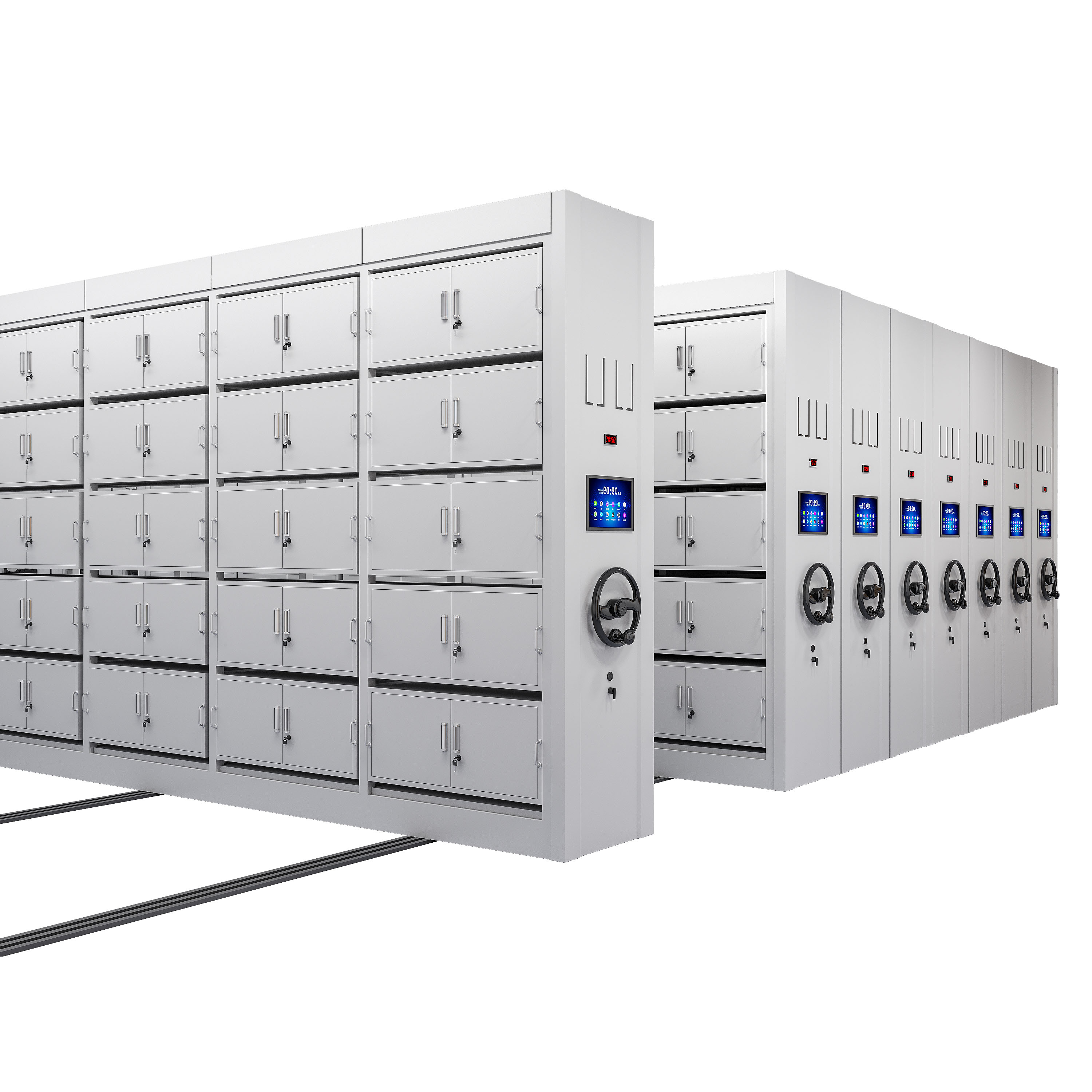 Modern Steel Mobile Compact File Cabinet Office Library Furniture Movable Shelving Archives Compactor System Dense Racks
