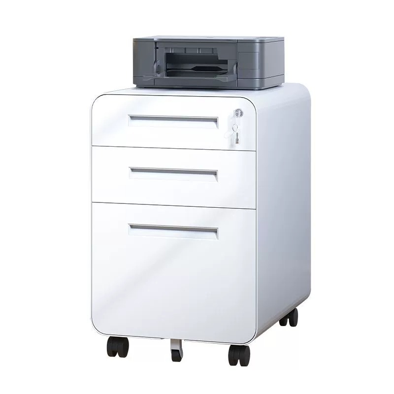 Steel Mobile Under Desk Cabinet Small Drawer Storage Cabinet Metal Office Filing Cabinet Movable Metal Storage Cabinet with Lock