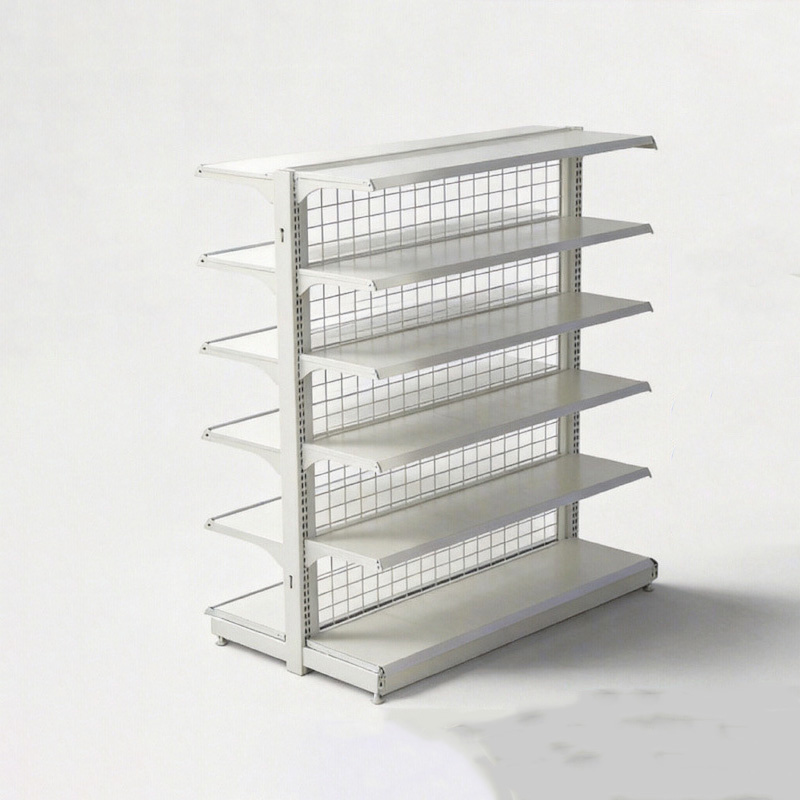 Industrial 6-Floor Double-Sided Supermarket Racks Steel Gondola Shelves Commercial Rack Shelving Shopping Mall Steel Shelves