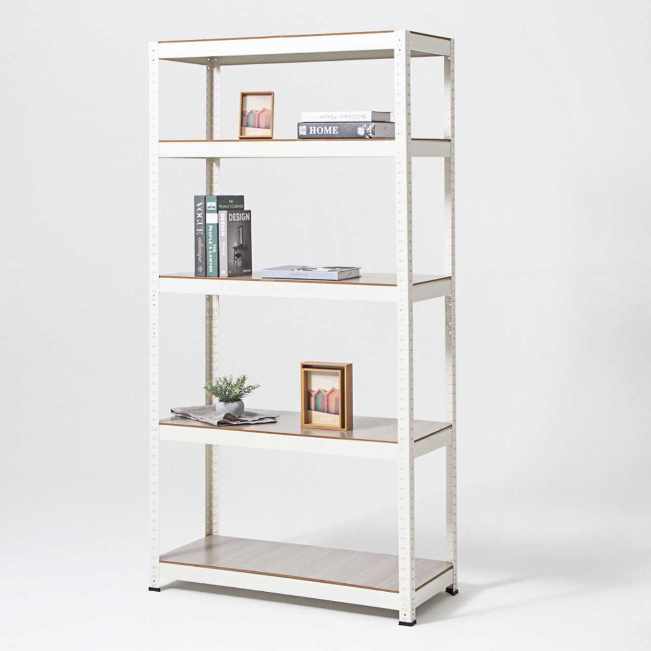 Galvanized Boltless Slotted Shelving Home Warehouse Shelf Storage 5-Layer Light Duty Steel Shelves  Kitchen Storage Shelving