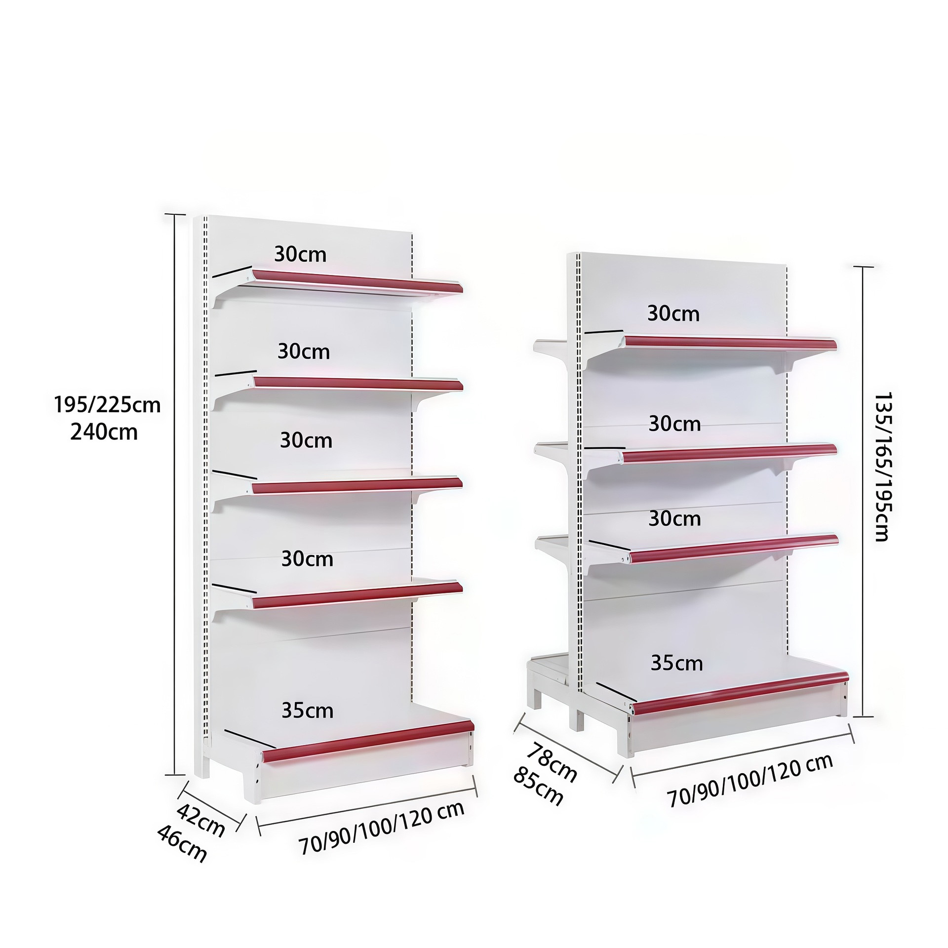 Factory Custom Metal Supermarket Shelving Light Duty Steel Adjustable Store Retail Display Stand Rack Commercial Rack Shelving