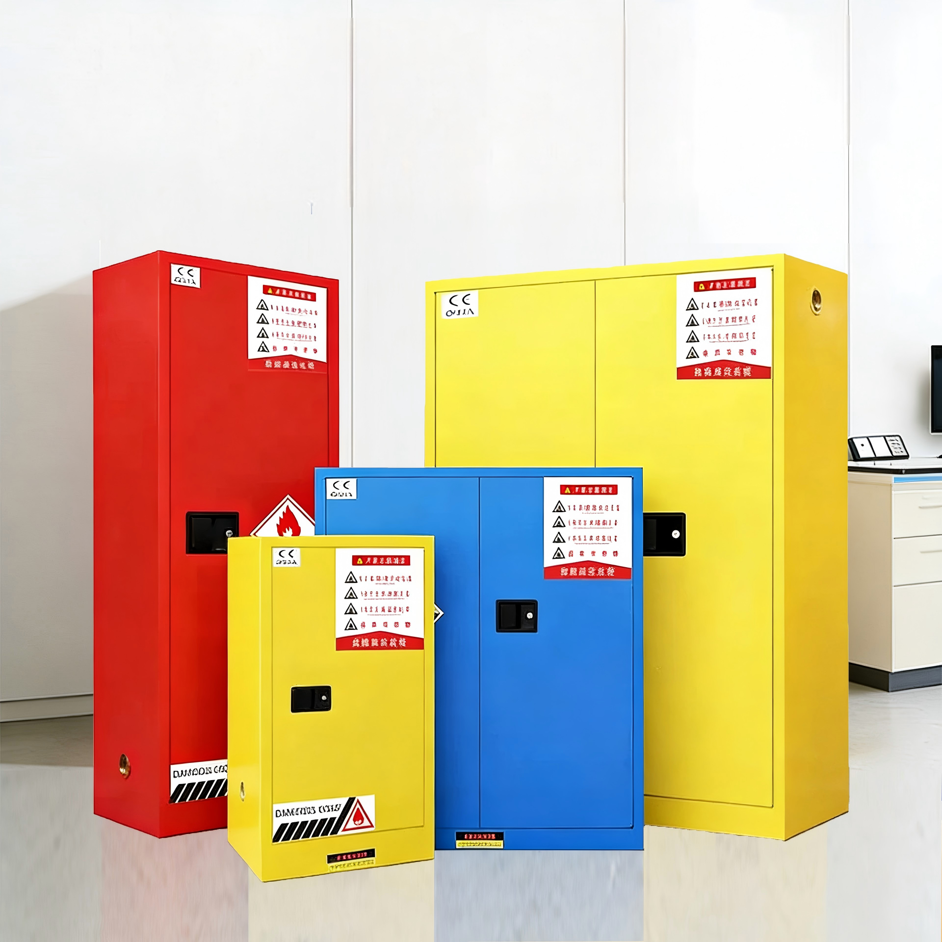 Laboratory Steel Flammable Liquid Cabinet Dangerous Chemical Steel Storage Cabinet Industrial Chemical Safety Cabinet