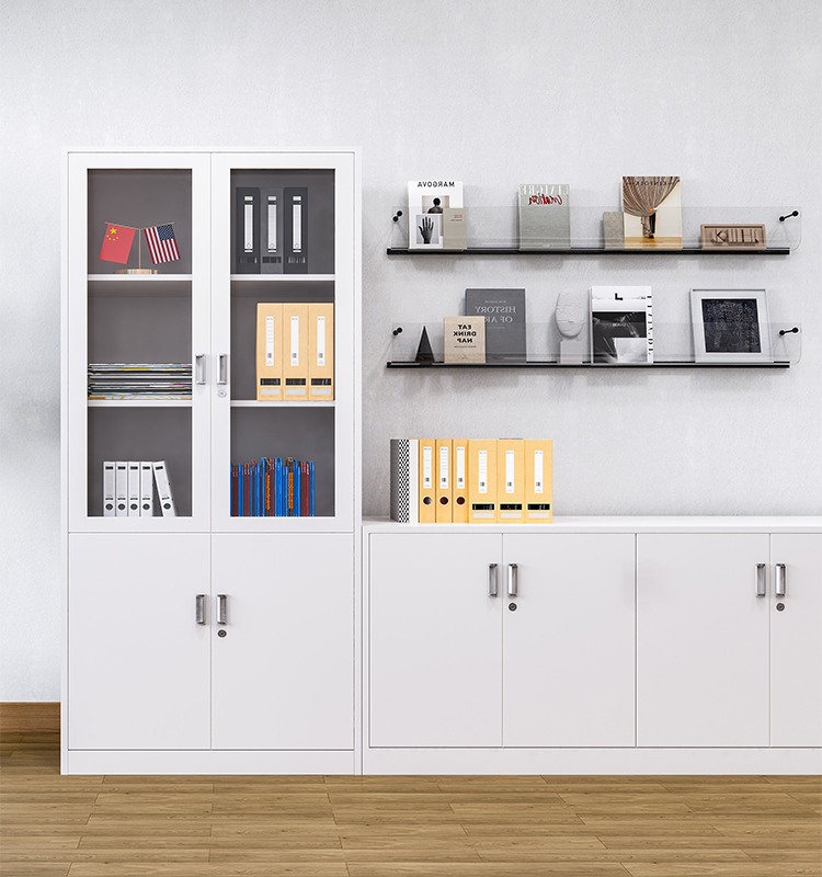 Steel Lockable 2-Key Lock Modern Design Durable Space-Saving Large Capacity Commercial Filing Cabinet for Hotel Office School