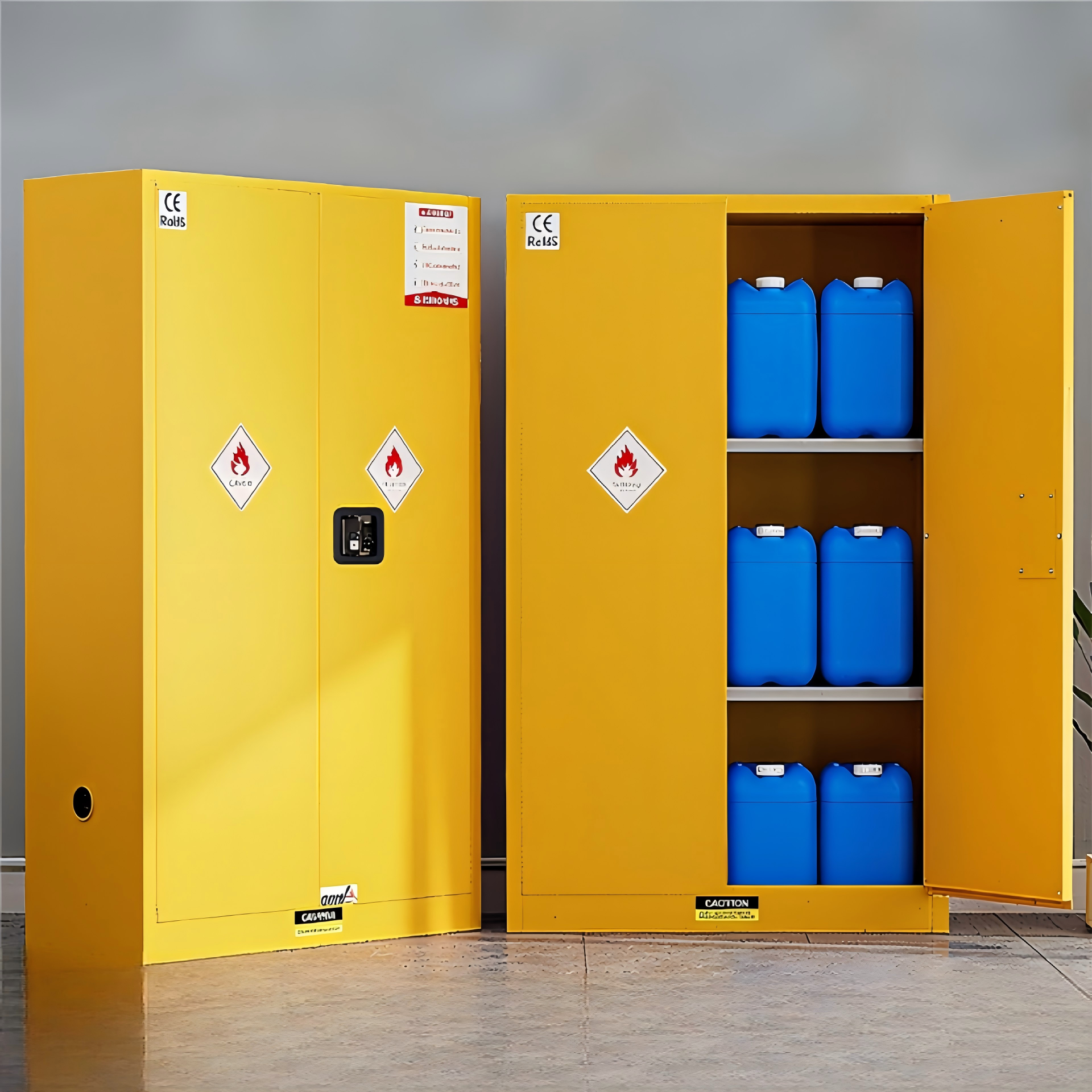 Lab Chemical Steel Storage Cabinet Dangerous Flammable Liquid Steel Storage Cabinets Safety Fireproof Box Cabinet