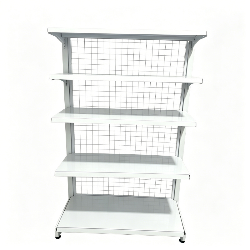 Wholesale Fashionable Products Racks Supermarket Shelves Economical Double Side Display Stand Steel Commercial Rack Shelving