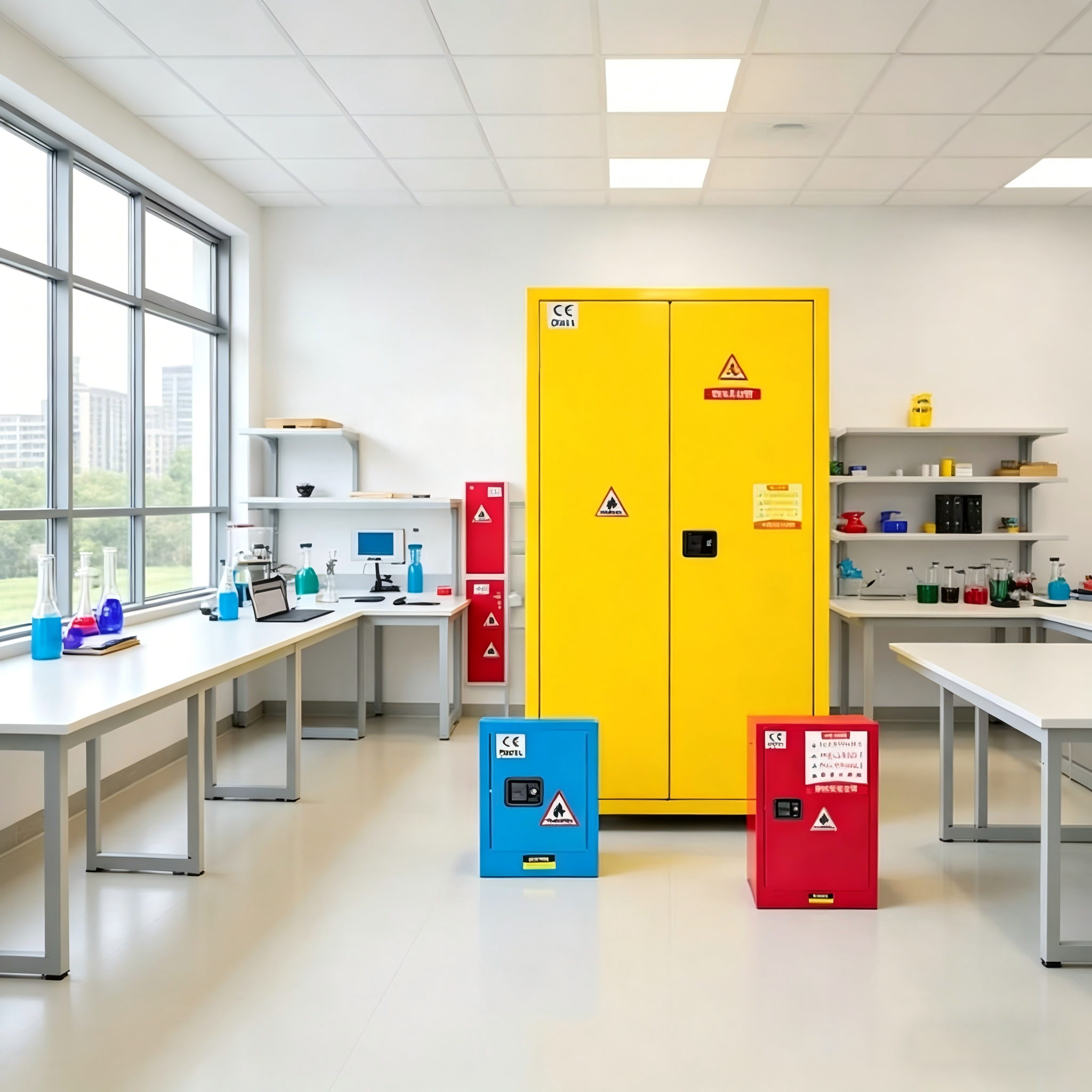 30 60 110 Gallon Laboratory Fire Proof Safety Cabinet Metal Cupboard Flammable Cabinets Weatherproof Flammable Liquid Cabinet