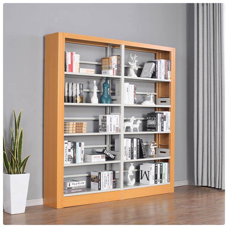 High Quality Steel Bookshelves Library Furniture Metal Book Shelves for School Library