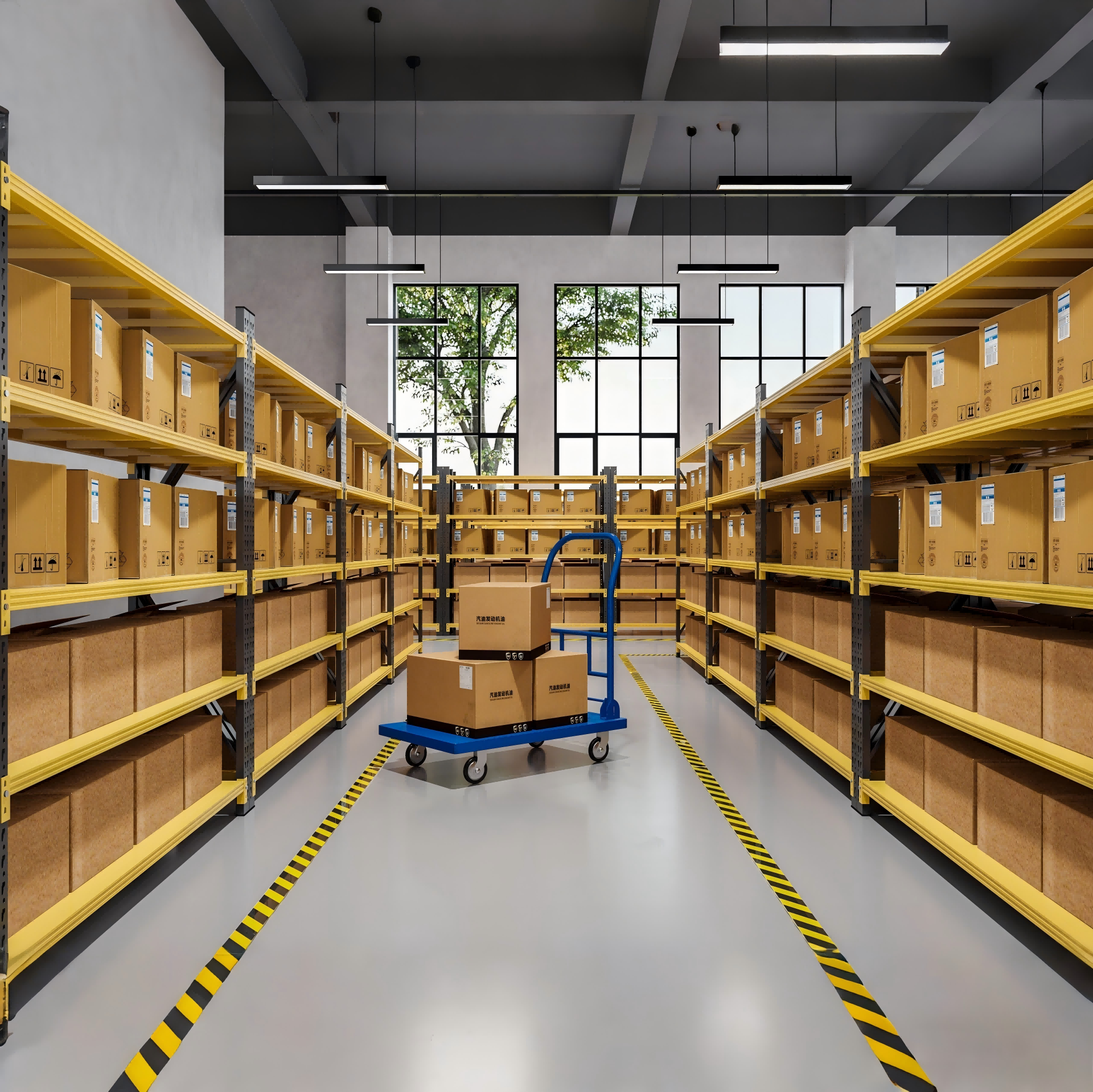 Heavy Duty Storage Shelves Boltless Garage Storage Rack 4 Layers Warehouse Storage Rack Steel Stacking Shelves Stacking Rack