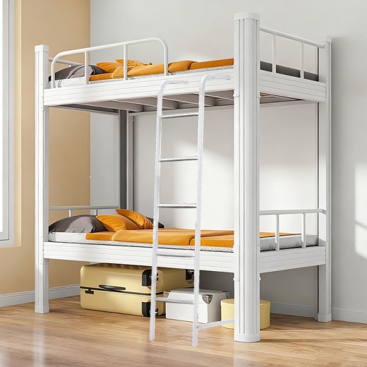High Quality Modern Twin Size Metal Loft Bunk Bed for Boys School Dormitory Apartment Hotel Bedroom Use