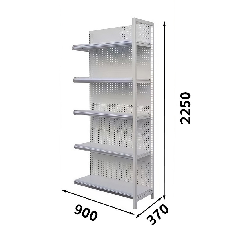 Wholesales Retail Grocery Store Metal Commercial Rack Shelving Light Duty Powder Coat Supermarket Shelving Metal Display Shelves