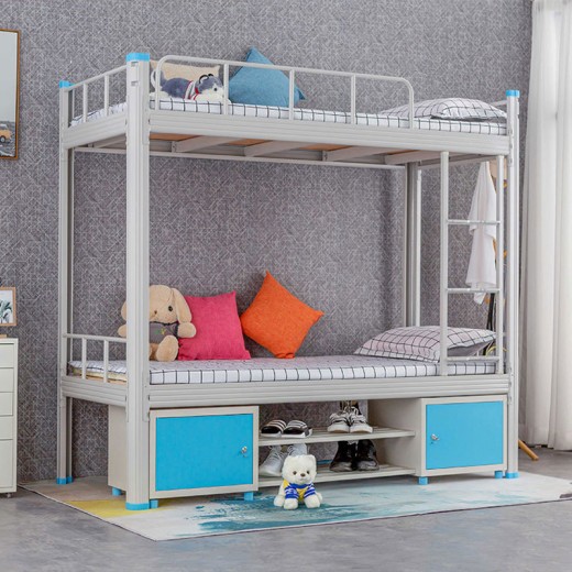 Modern Design Metal Space-Saving Strong Capacity Twin Over Bunk Bed Double Decker Bunk Bed for School Student
