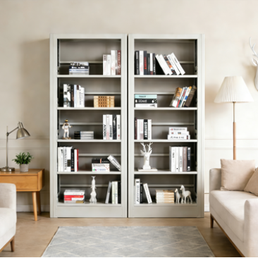 Modern Office Steel Wooden Heavy Duty Metal Book Shelves Library Book Racks for School Home Office & Hotel Use