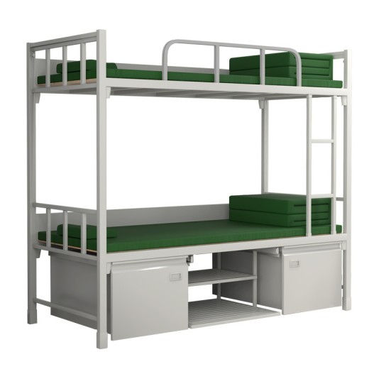 Adjustable Twin Size Modern Metal Bunk Bed Frame with High/Low Profiles for School and Hotel Dormitories