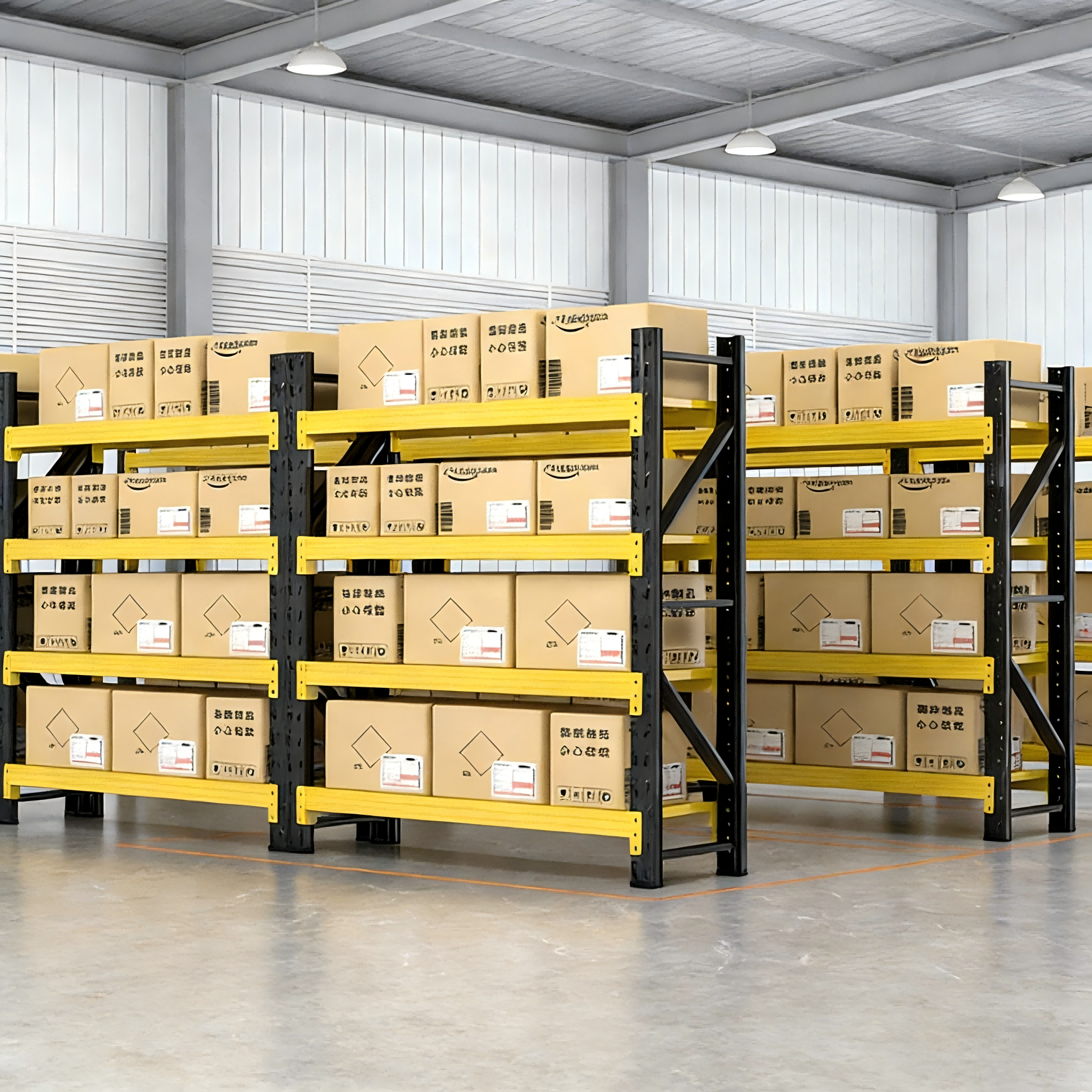 Heavy Duty Sheet Metal Storage Rack Warehouse Storage Shelf Assembly Warehouse Industrial Racks 300kg Iron Stacking Racks