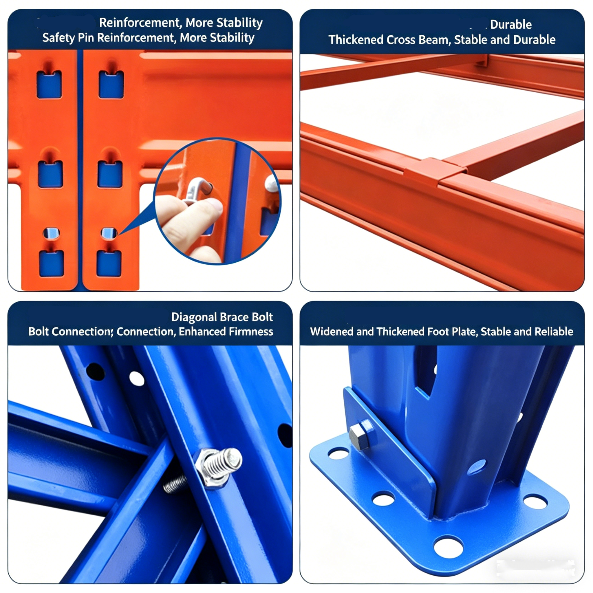 Factory Storage Pallet Rack Easy Assemble Storage Pallet Racking Steel Pallet Rack for Industrial Warehouse Storage Solutions