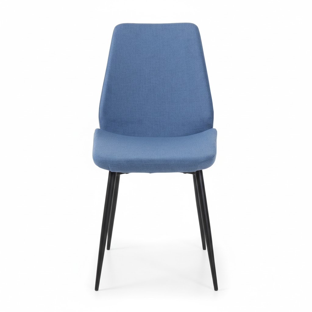 CALINA Ergonomic Portable Stackable Upholstered Dining Chair with Metal Base Contemporary Modern Design for School Apartment Use
