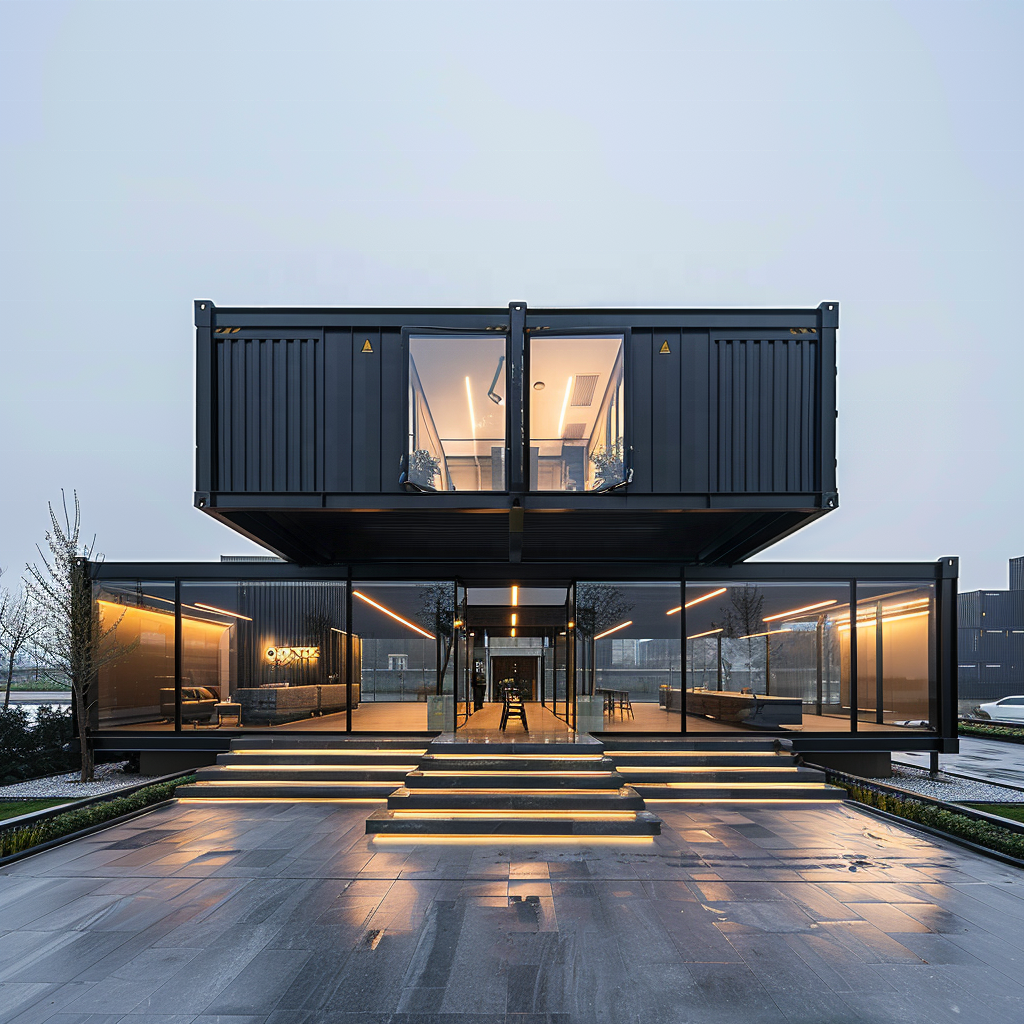 Customized Prefabricated Shipping Container Retail Hub Pop-up Store Hotels Warehouses Villas Container Shops Sandwich Panels