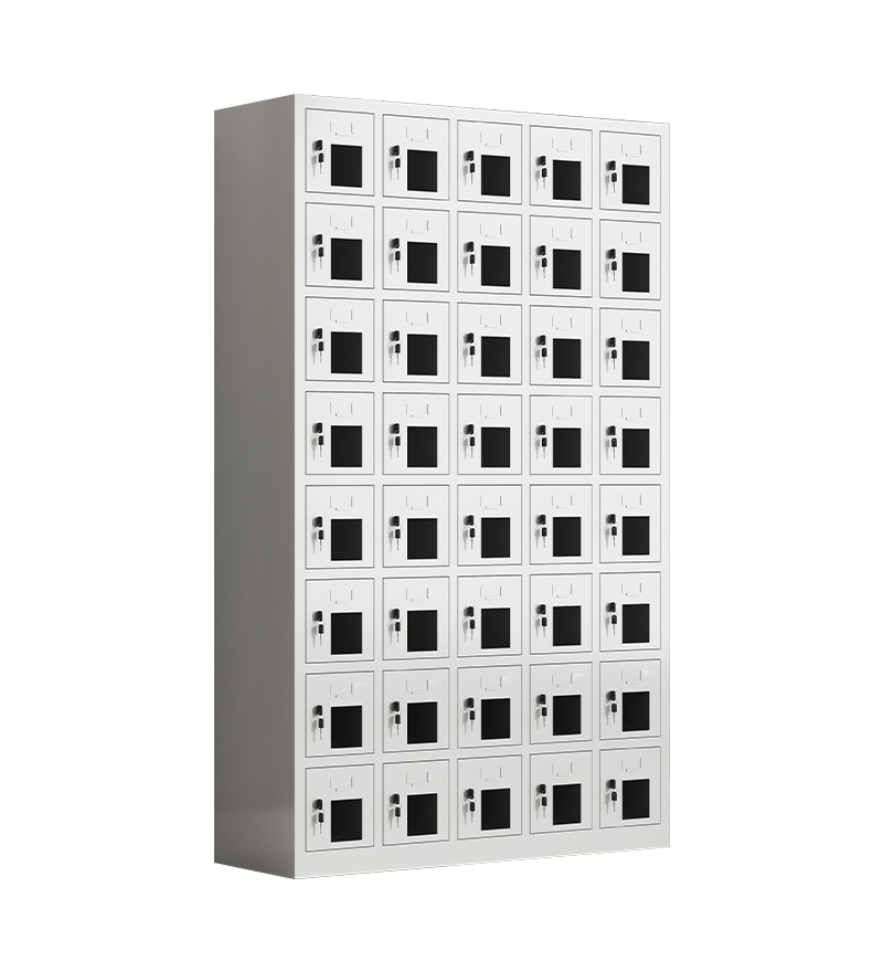 40-Door Mobile Phone Charging Storage Locker Cabinet Smart USB Charging System Electronic for School Gym Office Airport Metal