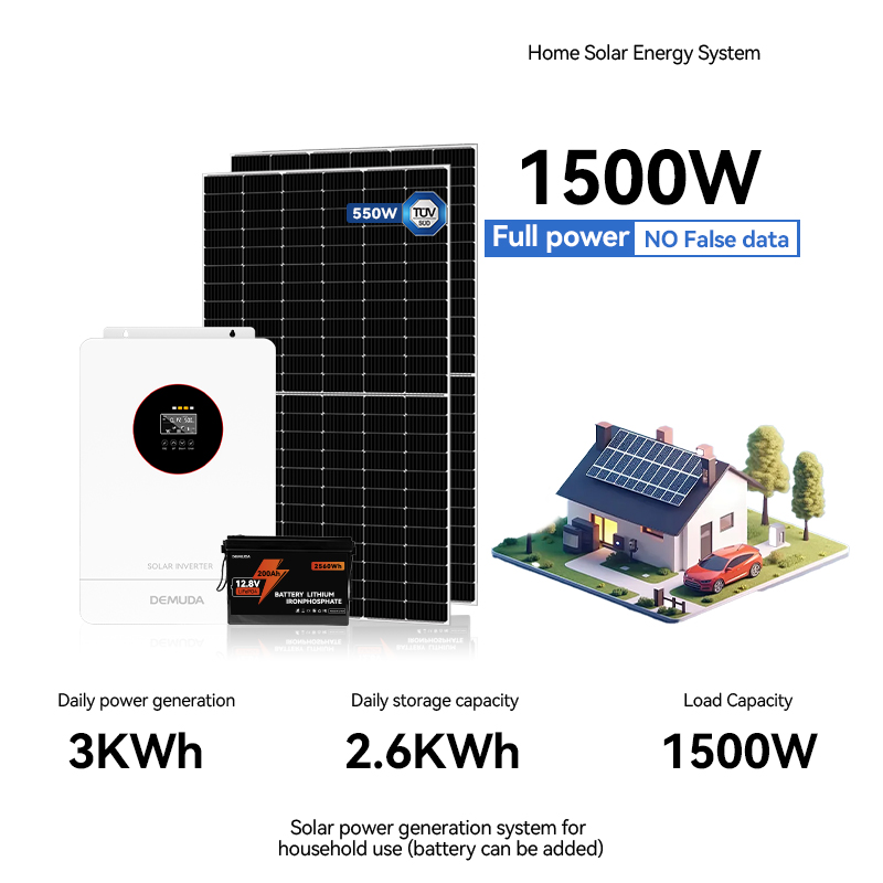 New Complete Set Solar Energy System Hybrid Solar System 1kw 2kw 3kw 5kw 8kw 10kw Off Grid Solar Power System for Home Use