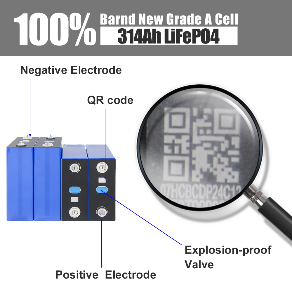 EU Stock Gotion 314ah Higee 314ah Lifepo4 Cornex 314ah Battery Cell Grade A With 12000 Cycle Cell For Solar Battery Storage