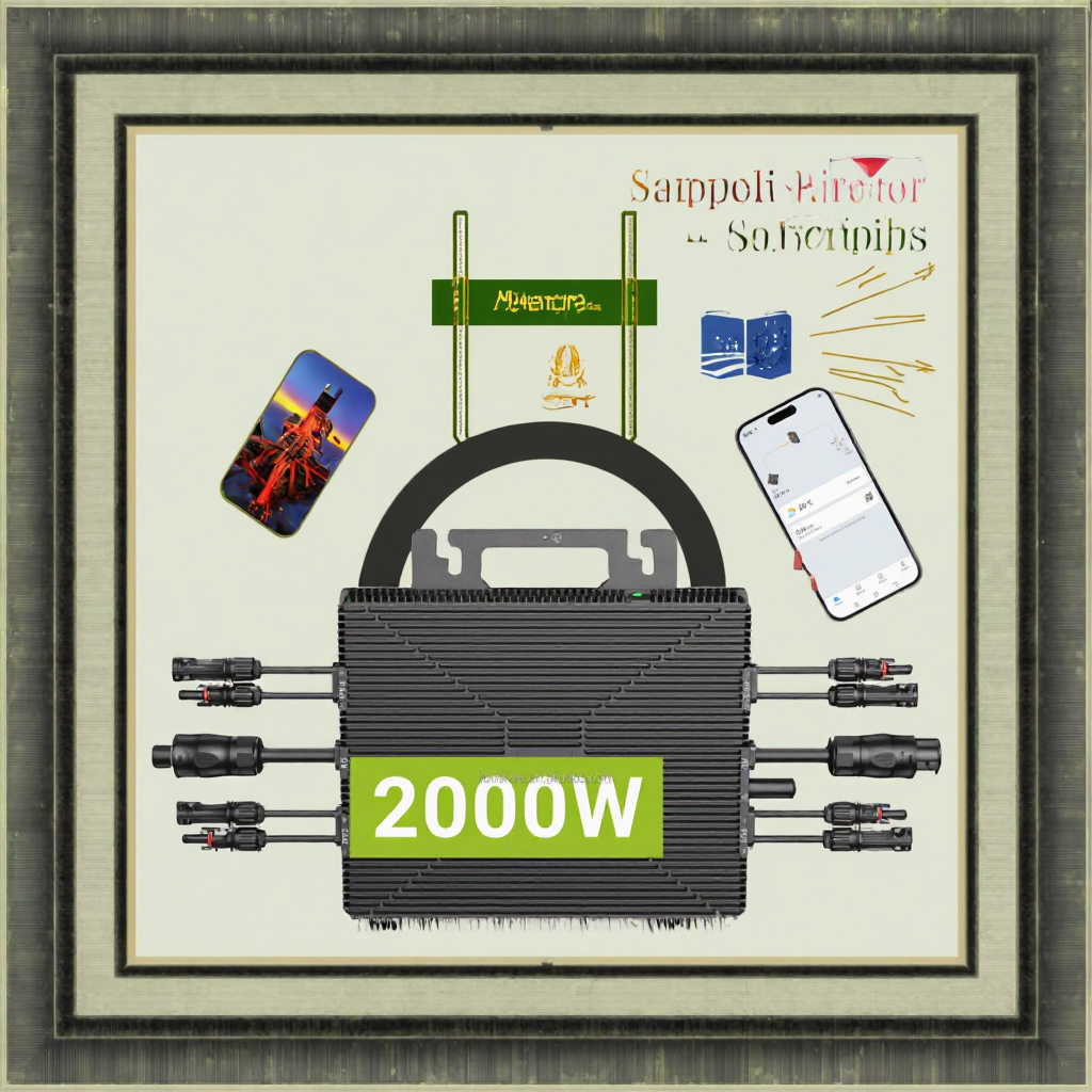 REDPULSE Micro Inverter 230V Waterproof 2000W DC to AC Grid Tie 4 MPPT Single Phase Output 96% Efficiency Direct Shipping Europe