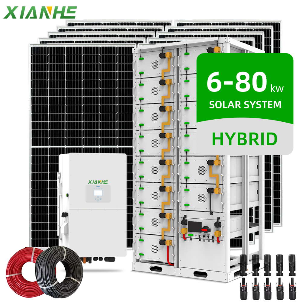 Complete 20kw Hybrid off Grid System Solar Kit 30kw 40kw 50kw 80kw Residential Commercial Complete Package Solar Energy System