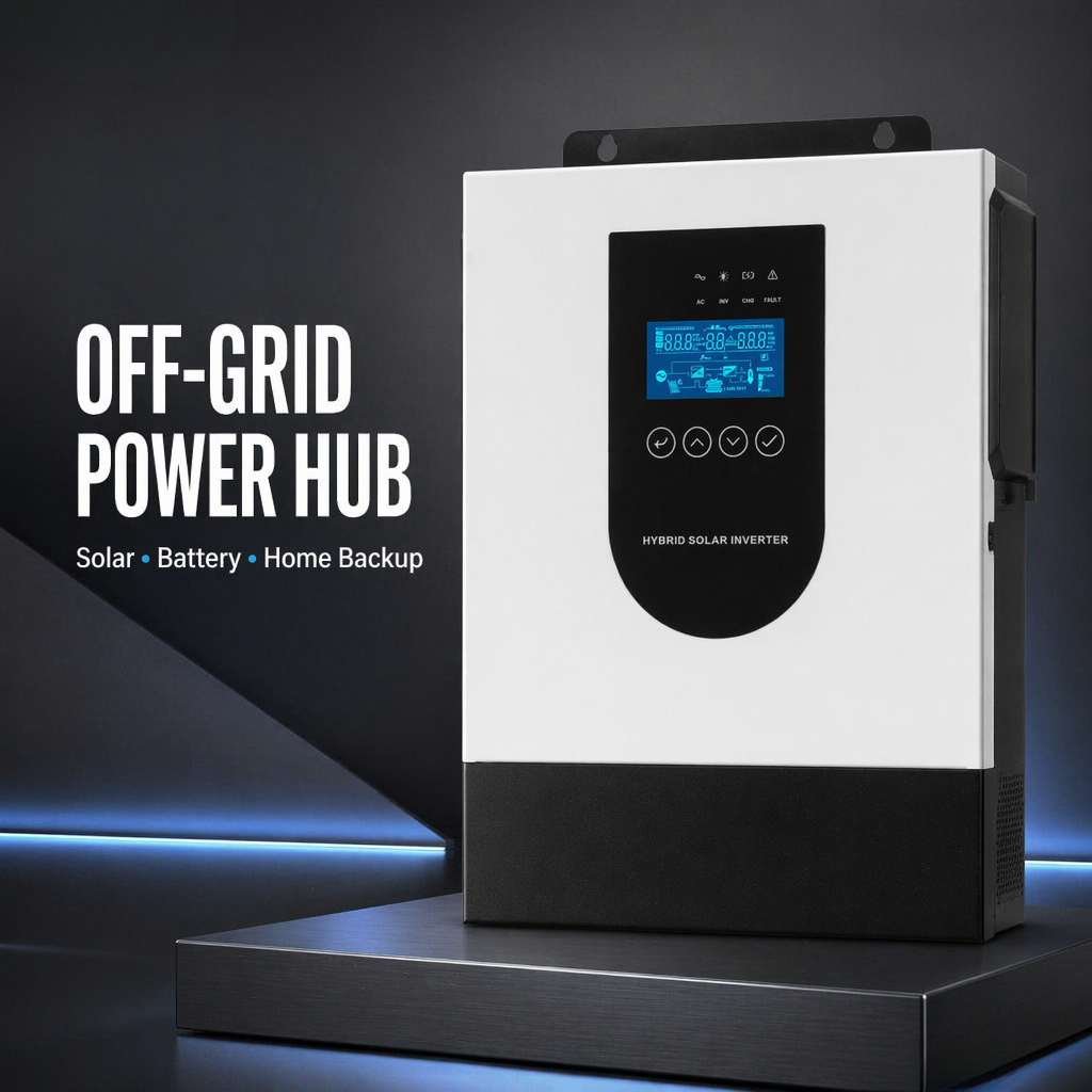 All In One Solar Inverter Pure Sine Wave MPPT Hybrid Solar Charger Inverter For Small Home Lighting &amp; Portable Power Use