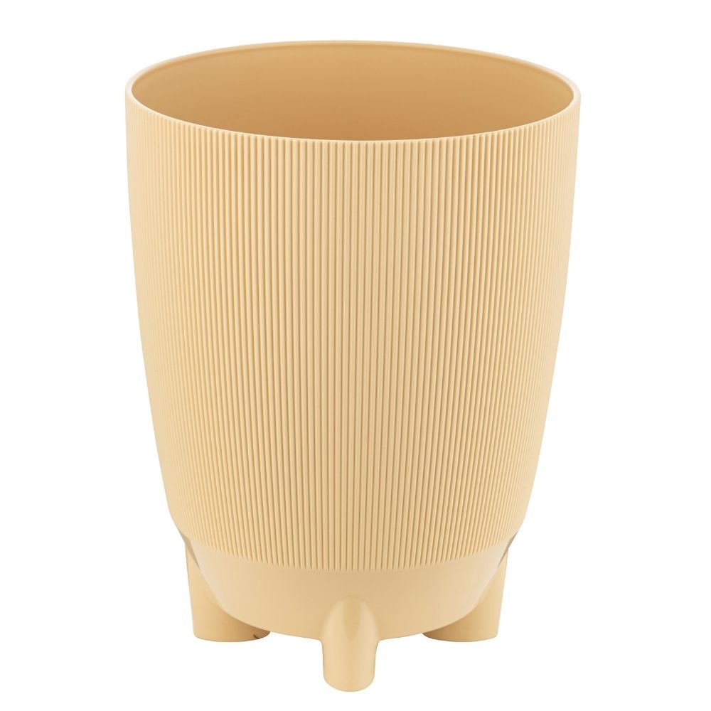Luna 18 Tall Modern Eco-Friendly Recycled PET Plastic Flowerpot Tray Weather Resistant Stackable Indoor/Outdoor Garden Patio