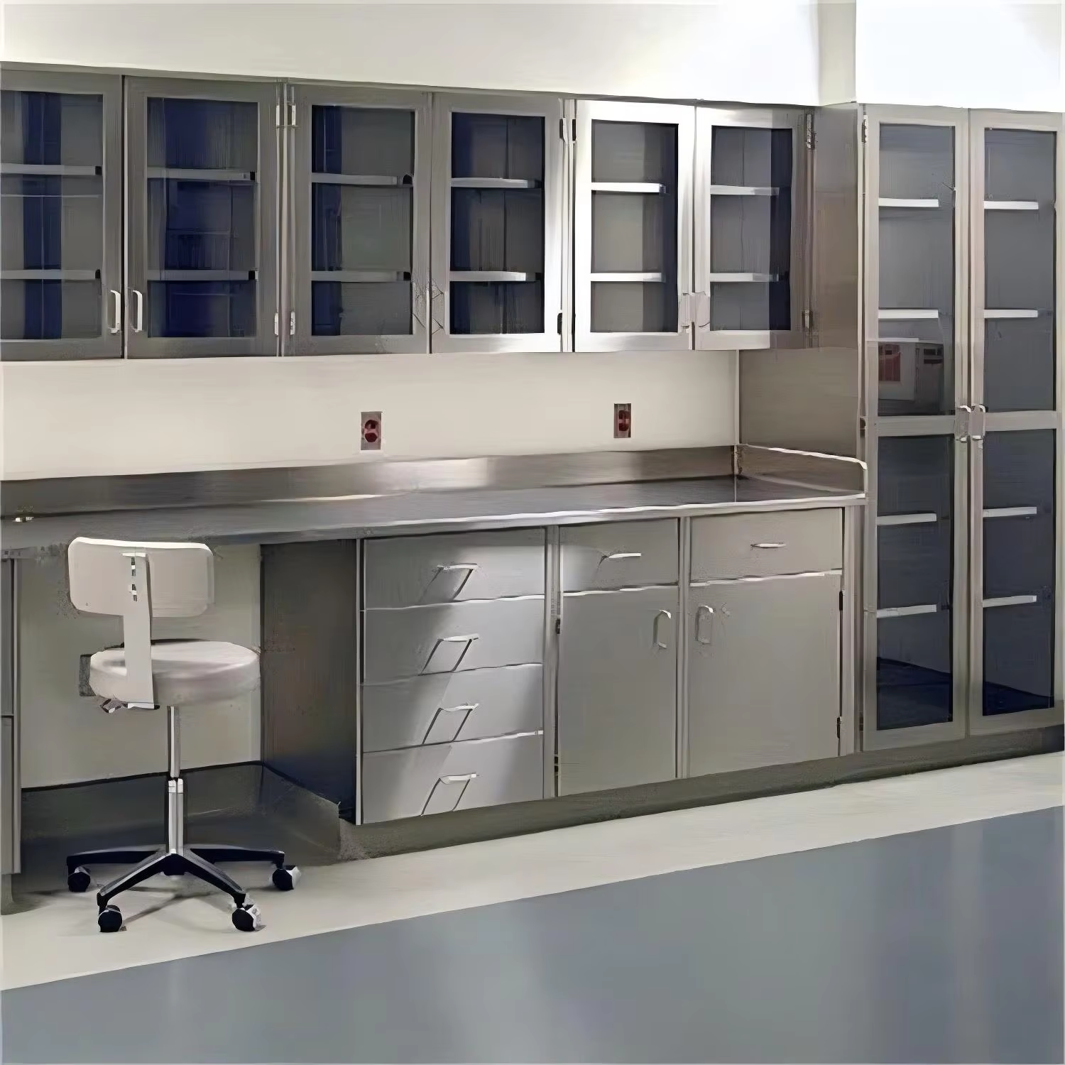 Factory High-quality 304 Stainless Steel Lab Bench Laboratory Customizable Experimental Workbench For Cleanroom