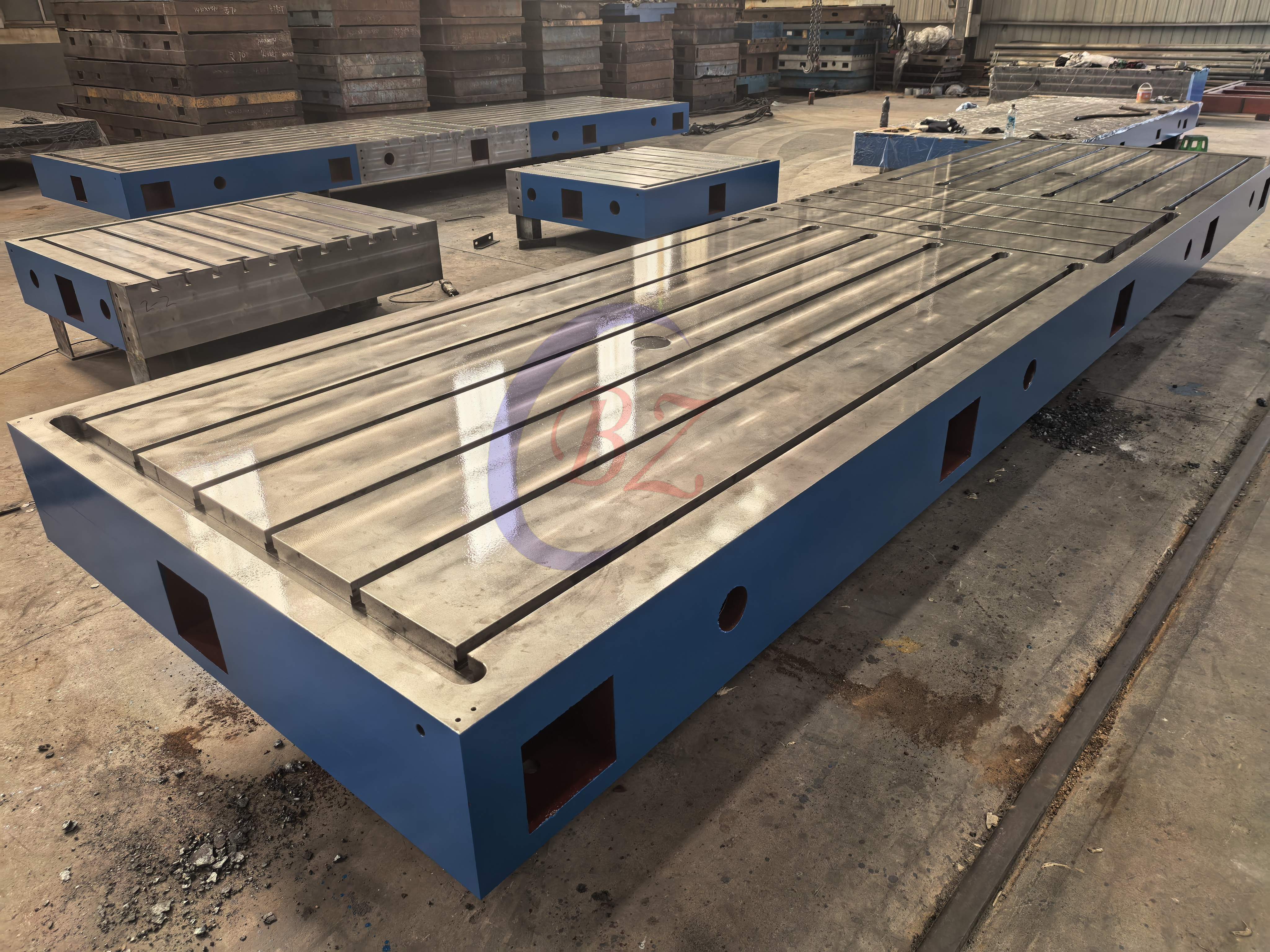 BZC Cast Iron Surface Plate Platform Lapping Surface T Slot Base High Precision 0.05 Accuracy Multi-Purpose Durable Industrial