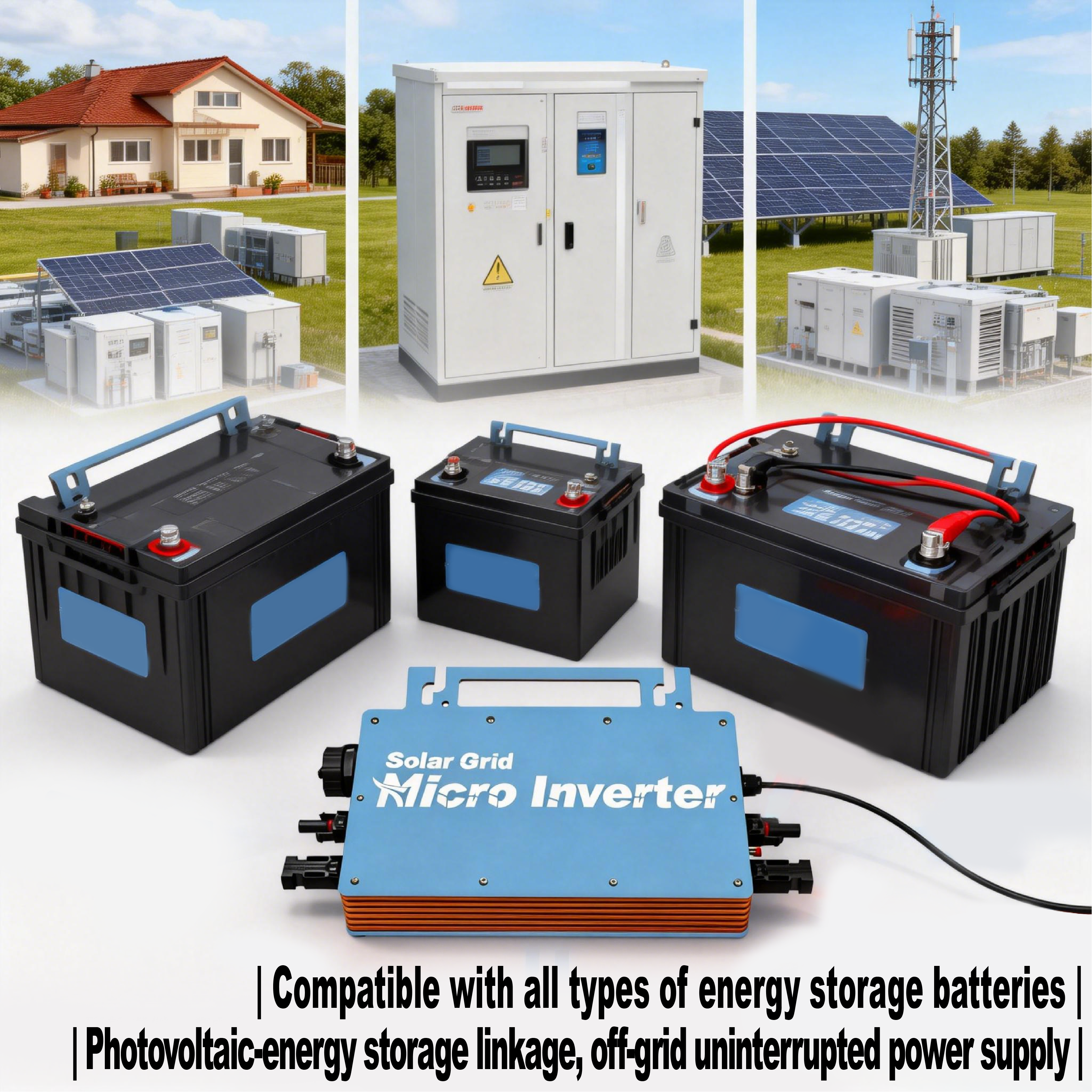 Micro Inverter Mini Anti-Backflow 600W - 2400W Mini Inverter Solar Panel Plug-and-Play Integrated System for Balcony