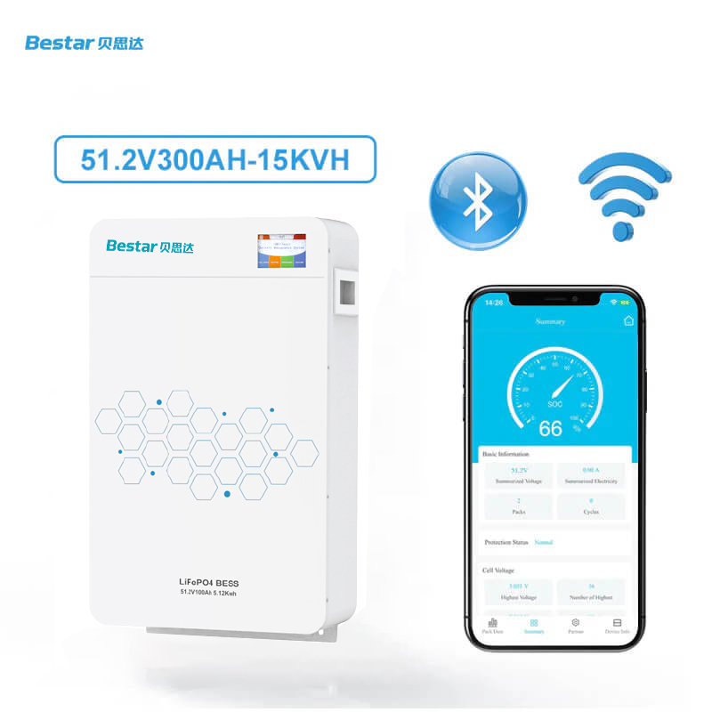 Factory 51.2V 300Ah/314Ah Lithium LiFePO4 Hybrid Grid Home Battery Bank Deep Cycle Customizable 15kWh 8000 Cycles 10-Year