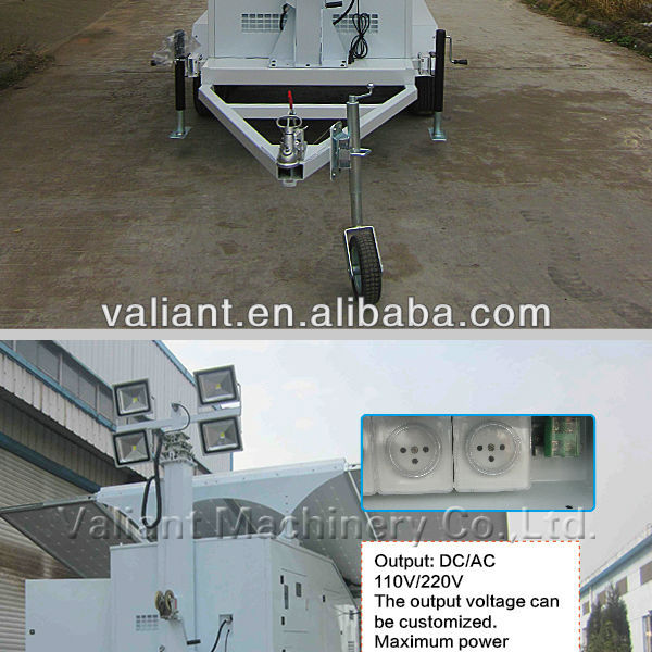 Solar Power Trailer Systems Mobile Power Supply Stations