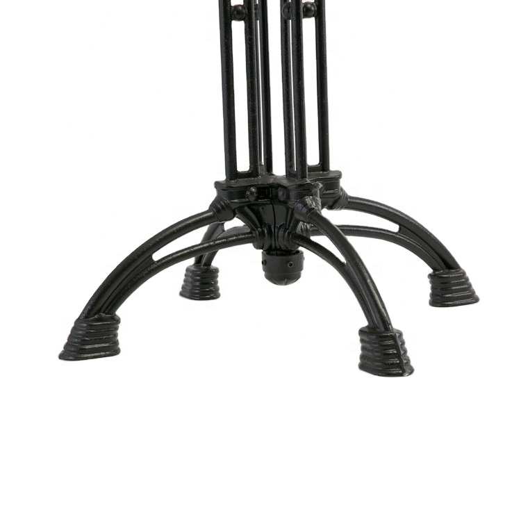 WEKIS Crank Table Base Black Dinning Large Cross Frame Round Pedestal Coffee Industrial Cast Iron Restaurant Metal Table Bases