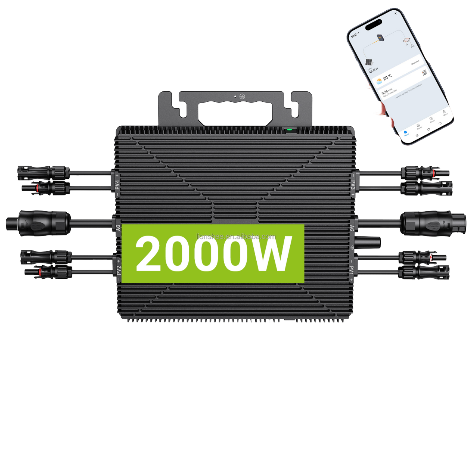 REDPULSE Micro Inverter 230V Waterproof 2000W DC to AC Grid Tie 4 MPPT Single Phase Output 96% Efficiency Direct Shipping Europe