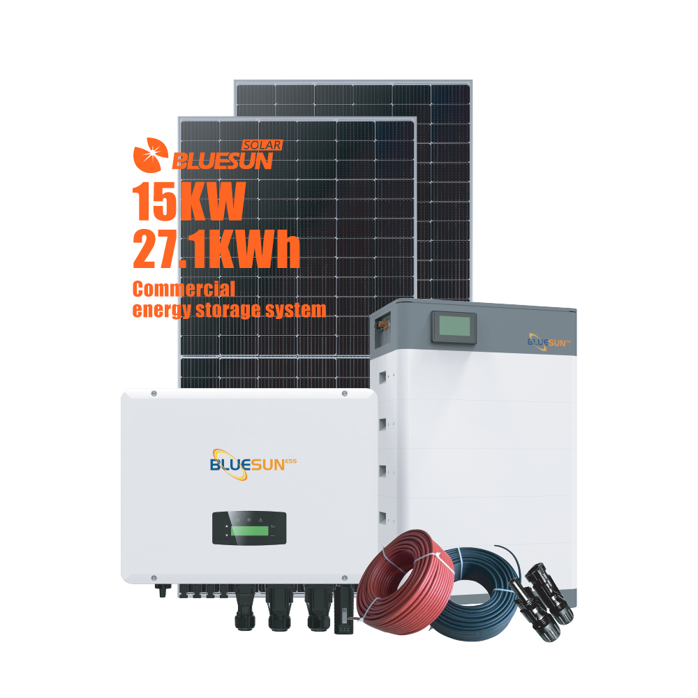 For Bluesun Hybrid 3kW 5kW 15kW Solar Panel System With 48V 200Ah Lithium Battery MPPT Controller For Solar Energy