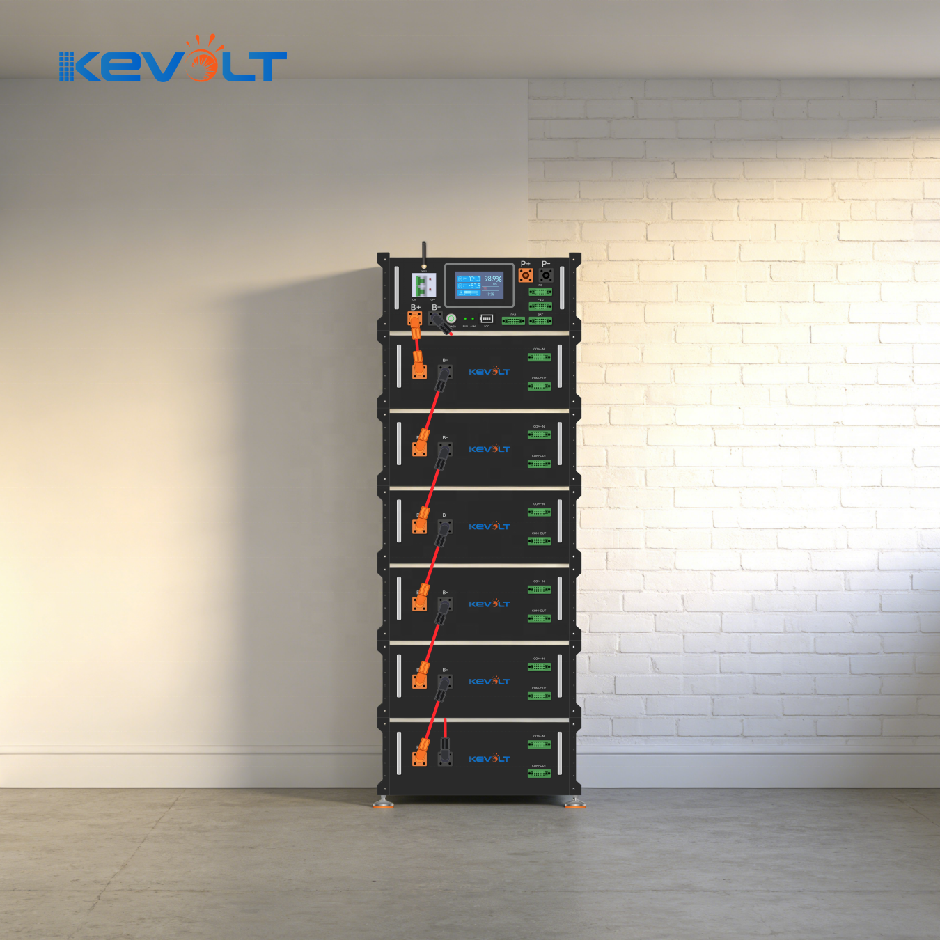 KEVOLT Solar Energy System High Voltage LiFePO4 Battery 20kWh 30kWh 50kWh 100kWh Home Energy Storage Lithium Ion Batteries Pack