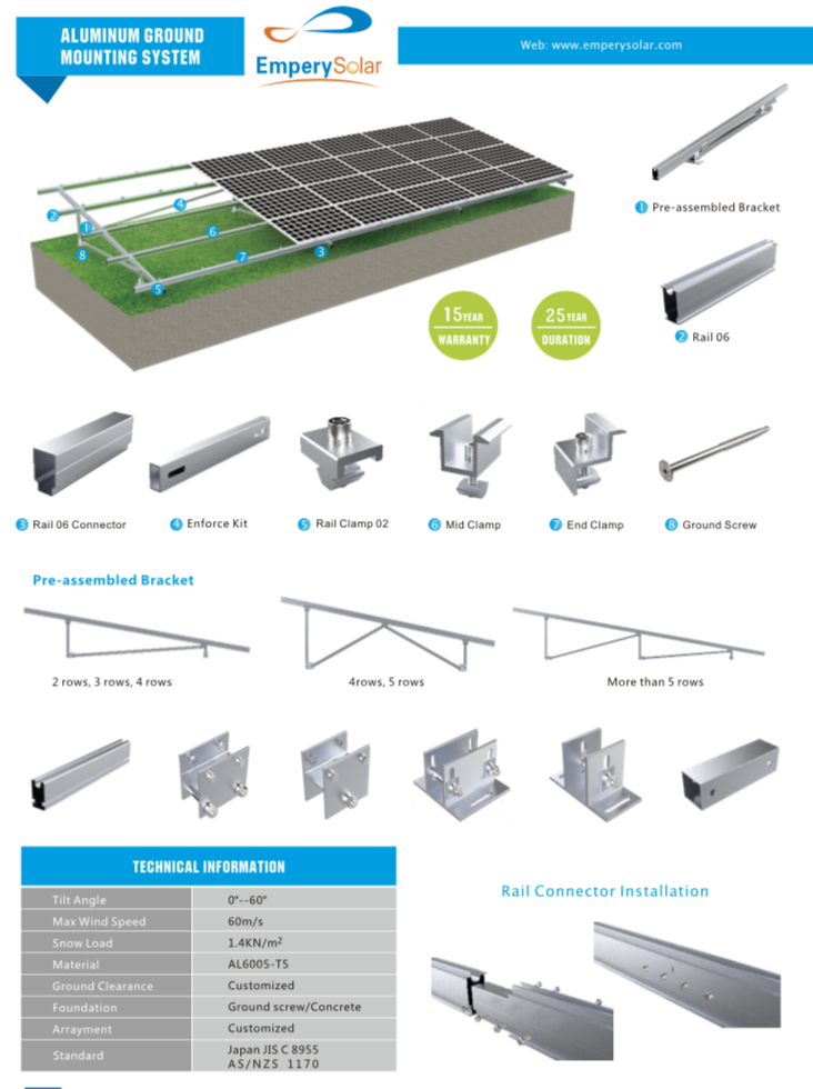 Solar Ground Mounting Bracket Details